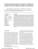 Workplace transformation in Vinamilk: An insight into employee behavior on digital workplace transformation