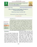 Effect of nitrogen levels and number of irrigation on growth and yield of wheat