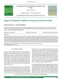 Impact of regional conflicts on energy security in Jordan