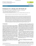 Development of a cold plug valve with ﬂuoride salt