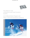 Your Platinum Card worldwide annual travel insurance benefits.