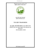 Tài liệu tham khảo học phần: Mô phôi động vật thuỷ sản (Dùng cho sinh viên chuyên ngành Nuôi trồng thủy sản)