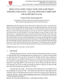 Phân vùng chất lượng nước cho nuôi tôm ở đầm phá Tam Giang – Cầu Hai, tỉnh Thừa Thiên Huế với sự hỗ trợ của GIS