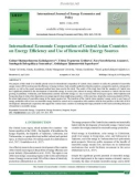 International economic cooperation of central ASIAN countries on energy efficiency and use of renewable energy sources