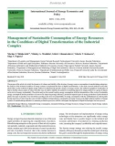 Management of sustainable consumption of energy resources in the conditions of digital transformation of the industrial complex