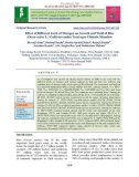 Effect of different levels of nitrogen on growth and yield of rice (Oryza sativa L.) cultivars under Terai-agro climatic situation