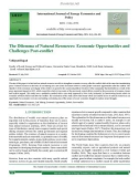 The dilemma of natural resources: Economic opportunities and challenges post-conflict