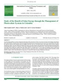 Study of the benefit of solar energy through the management of photovoltaic systems in Colombia