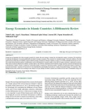 Energy economics in Islamic countries: A bibliometric review