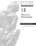 13 Clarity and Maintainability CERTIFICATION OBJECTIVE • Writing Clear and Maintainable