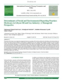 Determinants of social and environmental reporting practices disclosure in Libyan oil and gas industry: A managerial perspective