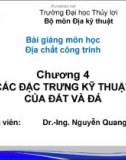 Bài giảng Địa chất công trình: Chương 4 - Dr.-Ing. Nguyễn Quang Tuấn