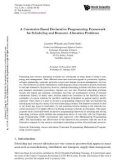 A constraint-based declarative programming framework for scheduling and resource allocation problems