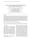 A Framework for Modeling and Modular Verification of Component-Based System Designs