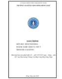 Giáo trình Bệnh nội khoa (Nghề: Dịch vụ thú y - Cao đẳng) - Trường Cao đẳng Cộng đồng Đồng Tháp