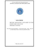 Giáo trình Môi trường và sức khỏe vật nuôi (Nghề: Chăn nuôi - Cao đẳng) - Trường Cao đẳng Cộng đồng Đồng Tháp