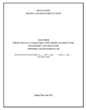 Giáo trình Quản lý và khai thác công trình cấp thoát nước (Nghề: Cấp thoát nước - CĐ/TC) - Trường Cao đẳng nghề Xây dựng