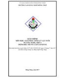 Giáo trình Giải phẫu sinh lý vật nuôi (Nghề: Thú y - CĐ/TC) - Trường Cao đẳng nghề Đồng Tháp