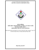 Giáo trình Dinh dưỡng và thức ăn chăn nuôi (Nghề: Thú y - CĐ/TC) - Trường Cao đẳng nghề Đồng Tháp