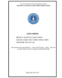 Giáo trình Đánh giá nông thôn (Nghề: Phát triển nông thôn - Trung cấp) - Trường Cao đẳng Cộng đồng Đồng Tháp