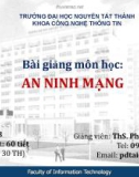 Bài giảng An ninh mạng: Bài 3 - ThS. Phạm Đình Tài