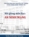 Bài giảng An ninh mạng: Bài 6 - ThS. Phạm Đình Tài