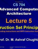 Advanced Computer Architecture - Lecture 5: Instruction set principles (Cont'd)