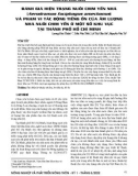 Đánh giá hiện trạng nuôi chim yến nhà (Aerodramus fuciphagus Amechanus) và phạm vi tác động tiếng ồn của âm lượng nhà nuôi chim yến ở một số khu vực tại thành phố Hồ Chí Minh