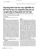 Ứng dụng thuật toán học máy LightGBM cho bài toán hồi quy ước lượng khả năng chịu tải của giàn thép sử dụng phân tích trực tiếp