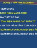 Bài giảng Cung cấp điện - Chương 7: Tính toán ngắn mạch