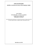 Giáo trình An toàn lao động (Nghề: Công nghệ ô tô - Trình độ: Cao đẳng) - CĐ Kỹ thuật Công nghệ Quy Nhơn