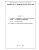Giáo trình Tiếng Anh chuyên ngành (Nghề: Công nghệ ô tô - Trình độ: Cao đẳng) - CĐ Kỹ thuật Công nghệ Quy Nhơn