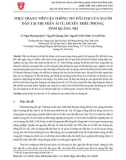 Thực trạng tiếp cận thông tin đất đai của người dân tại thị trấn Ái Tử, huyện Triệu Phong, tỉnh Quảng Trị