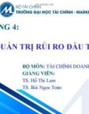 Bài giảng Tài chính doanh nghiệp: Chương 4 - TS. Hồ Thị Lam và TS. Bùi Ngọc Toản