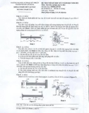 Đề thi học kì 1 môn Sức bền vật liệu cho cơ khí năm 2020-2021 có đáp án - Trường ĐH Sư Phạm Kỹ Thuật TP.HCM