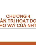 Bài giảng Quản trị ngân hàng thương mại 1 - Chương 4: Quản trị hoạt động cho vay của ngân hàng thương mại