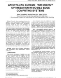 An offload scheme for energy optimization in mobile edge computing systems