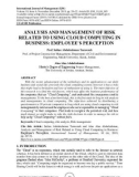 Analysis and management of risk related to using cloud computing in business: employee's perception