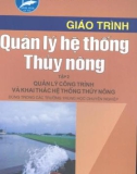 Giáo trình Quản lý hệ thống thủy nông (Tập 2): Phần 1