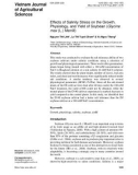 Effects of salinity stress on the growth, physiology, and yield of soybean (Glycine max (L.) Merrill)