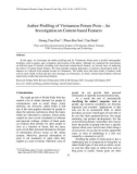 Author Profiling of Vietnamese Forum Posts - An Investigation on Content-based Features