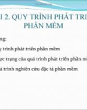 BÀI 2. QUY TRÌNH PHÁT TRIỂN PHẦN MỀM