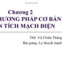 Giáo trinh lý thuyết mạch - Chương 2