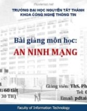 Bài giảng An ninh mạng: Bài 2 - ThS. Phạm Đình Tài