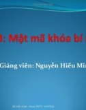 Bài giảng An ninh mạng: Bài 3 - Nguyễn Hiếu Minh