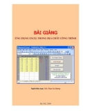 Bài giảng Ứng dụng excel trong địa chất công trình - ThS. Phan Tự Hướng