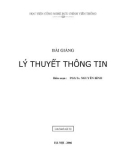 Bài giảng Lý thuyết thông tin