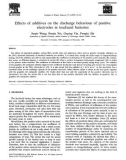 Effects of additives on the discharge behaviour of positive electrodes in lead/acid batteries