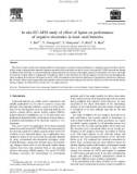 In situ EC - AFM study of effect of lignin on performance