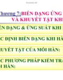 Biến dạng ứng suất và khuyết tật khi hàn